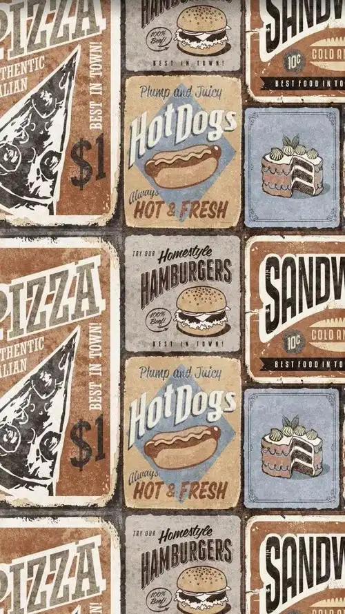 5月4复古拼贴壁纸原图更新自取不谢