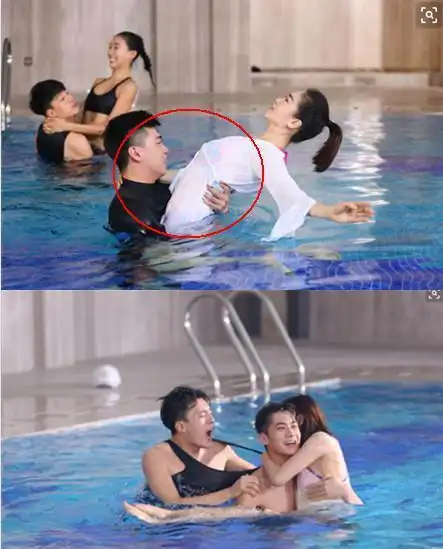 李菲儿穿比基尼与鲜肉水中作乐网友男子的手亮了