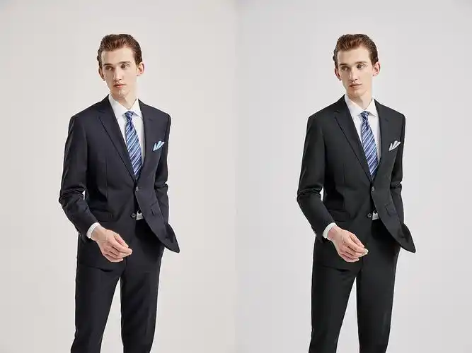19年男装西服模特修图