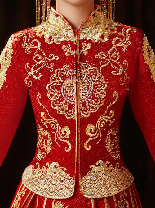 秀禾服2023新款新娘中式结婚礼服秀和服敬酒服龙凤褂红色婚纱旗袍