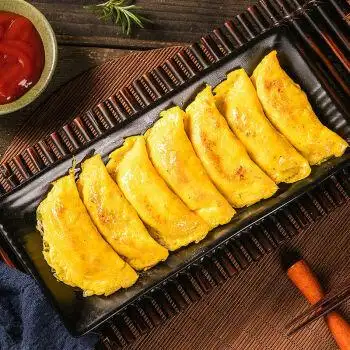 黄金蛋饺批发冷冻黄金蛋饺速冻饺子鸡蛋水饺火锅食品蛋饺10只袋4袋共