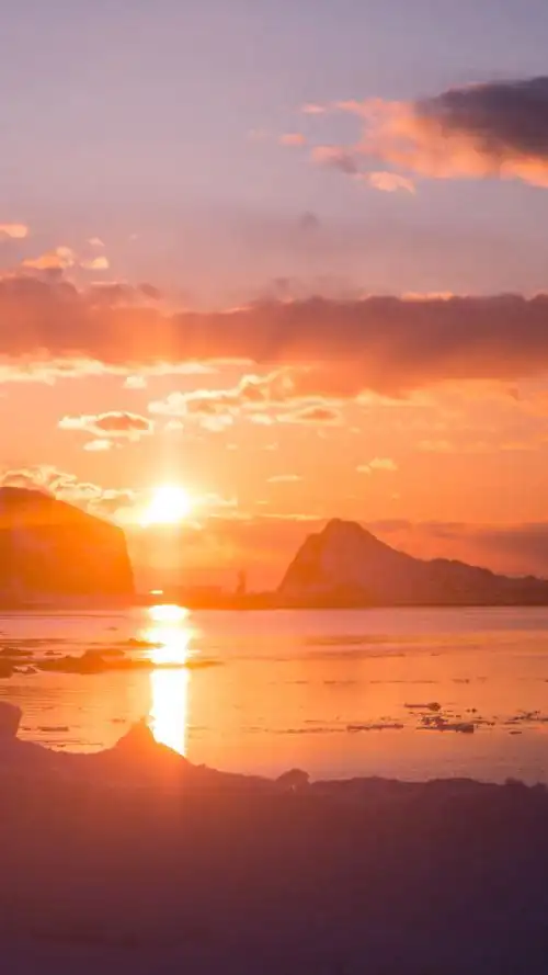 落日余晖壁纸想和你一起看最美的日落,融化成晚霞