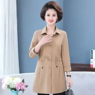 尘引春秋季衣服女装妈妈4050岁外套中年妇女穿新款春秋洋气薄款中年