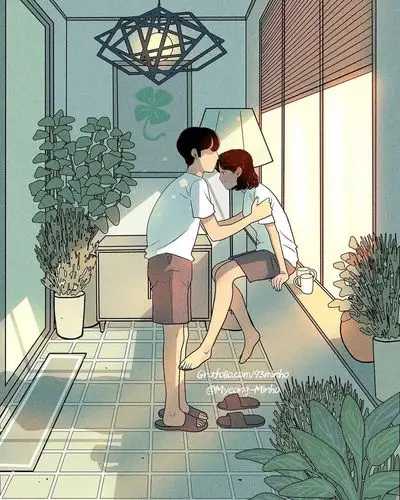 这波秀恩爱的情侣插画简直太太太太甜了