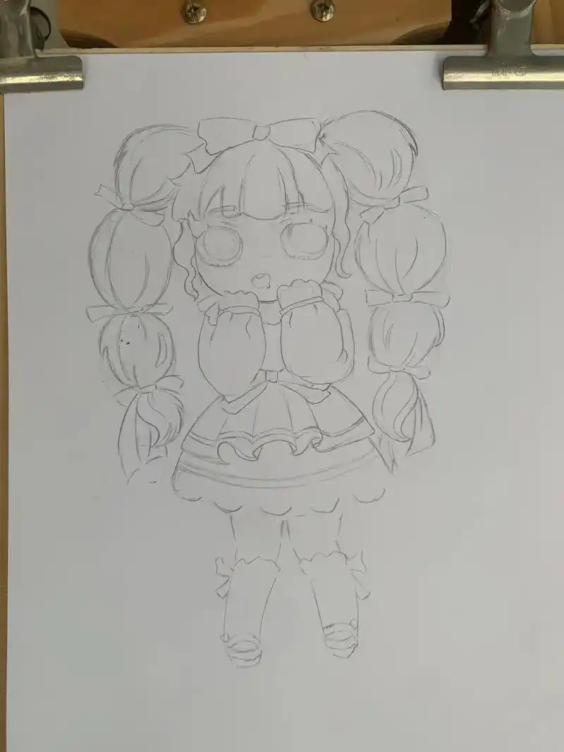 马克笔手绘 #q版动漫人物 #绘画步骤  适合7-10岁的 - 抖音