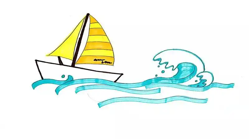 扬帆起航简笔画的画法