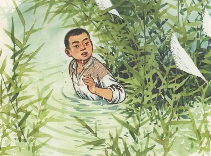 怀旧经典,著名连环画家高宝生的彩色连环画《小英雄雨来》高清版