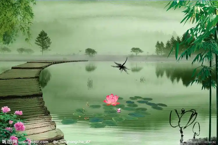 小桥流水清明景色图片