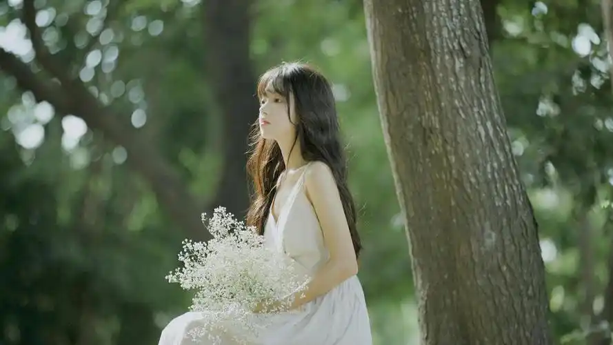 小清新森系美女清爽干净甜美写真,高清壁纸图片,清纯美女-回车桌面