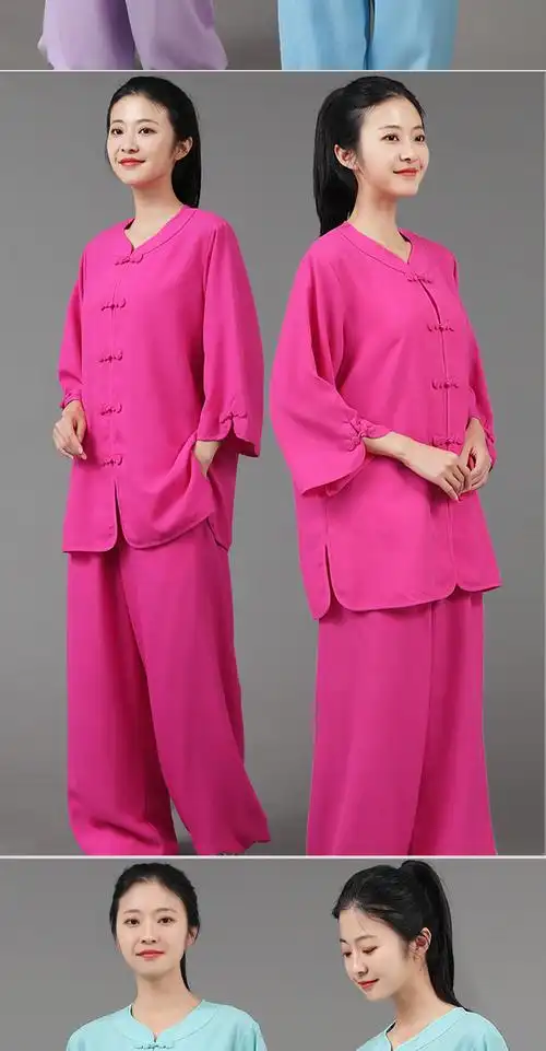 太极服女夏装七分袖新款团购太极拳服装夏季低领时尚凉练功表演薄款