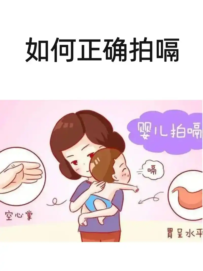 新生儿如何正确拍嗝.#创作灵感 新生儿每次吃完奶后都要拍嗝