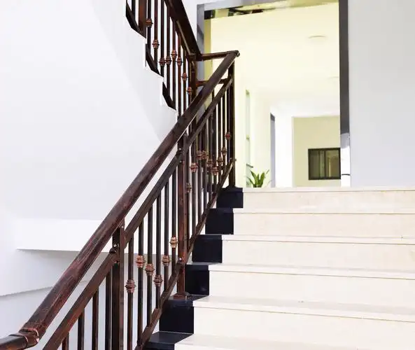 句容室外锌钢家用楼梯定制扶手-室内中式锌钢楼梯扶手防护围栏