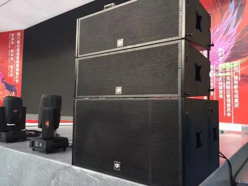 德立信双十二寸线阵音响 大型舞台音响 户外大功率舞台音响