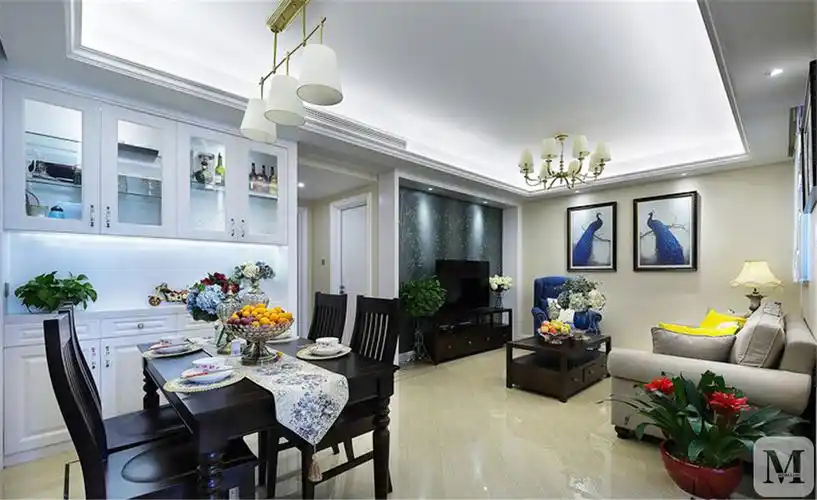 3万90㎡简约三房装修90平简约风格优雅温馨-红星美凯龙家装效果图