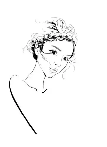 线条人物-花瓣网|陪你做生活的设计师 | 线条时尚美女画像