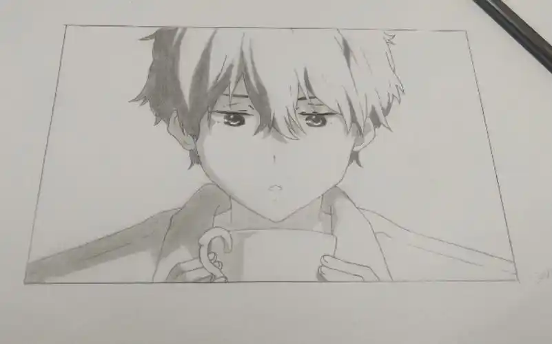 【临摹/铅笔《冰菓》】折木奉太郎 (全程铅笔).