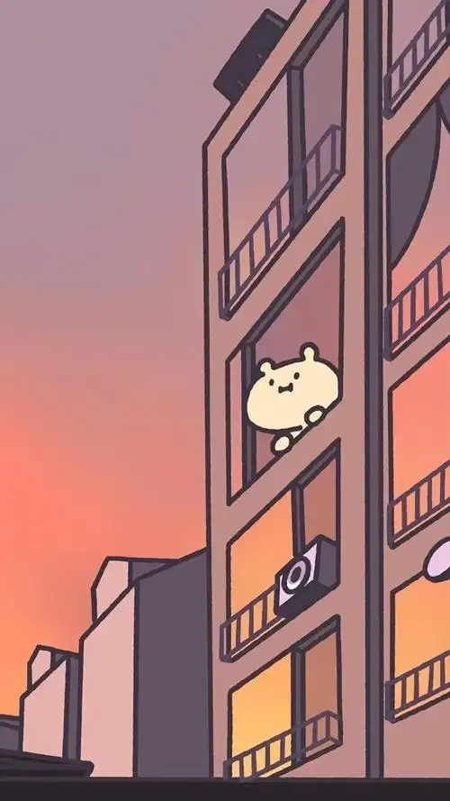 二次元治愈可爱壁纸 ins插画师: acornzzi