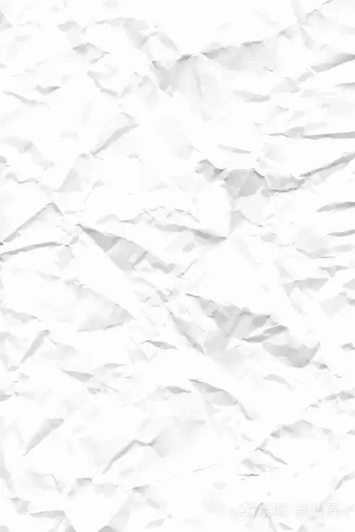 一张空白的白色皱巴巴的纸背景纹理矢量插图背景垂直格式