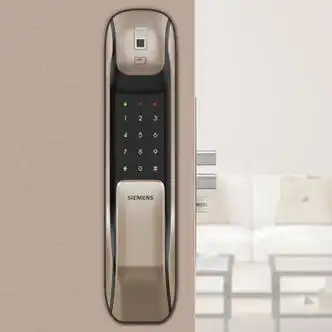 西门子(siemens)指纹锁智能锁家用防盗门锁进口密码锁电子锁c627 香槟