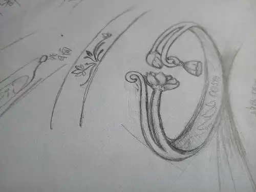 戒指素描手绘
