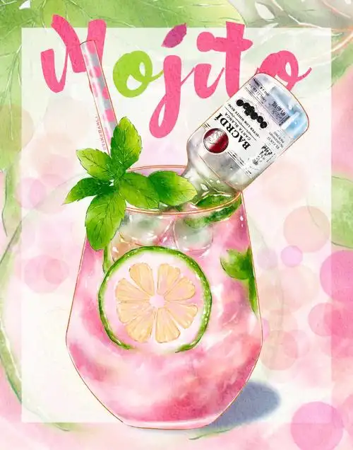 ipad饮品樱花mojito附步骤