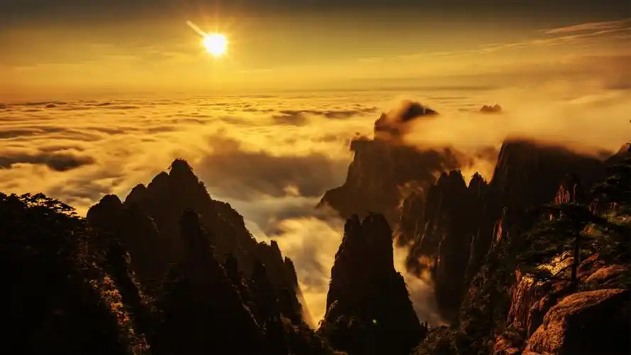 黄山"云海佛光"瞬息万变