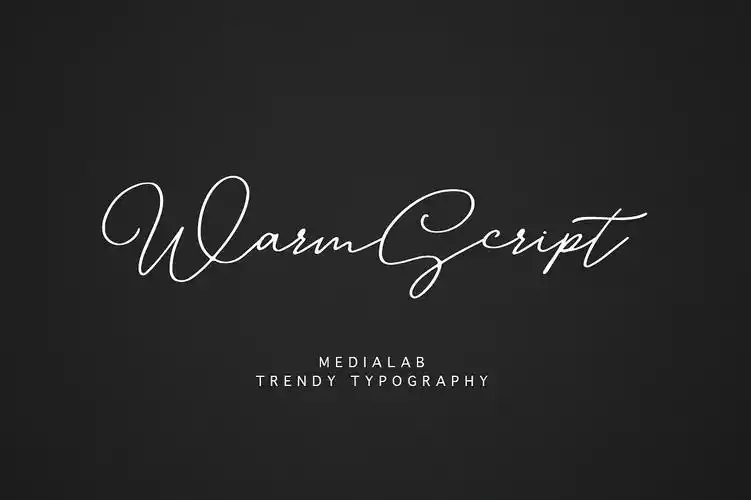 warmscript手写连体纤细个性签名英文字体下载