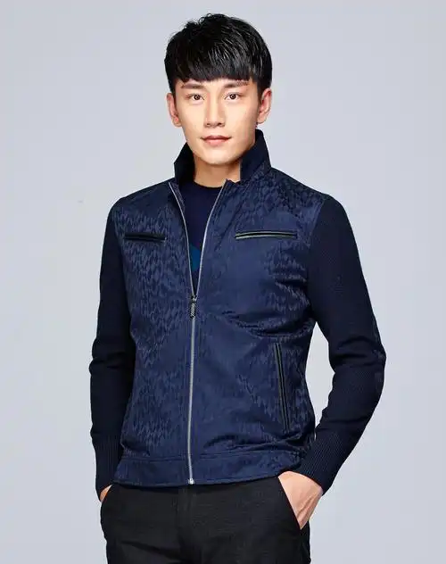 男装黑蓝色夹克