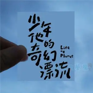 五月天自传少年他贴纸箱贴行李箱贴纸电脑吉他贴磨砂pvc透明