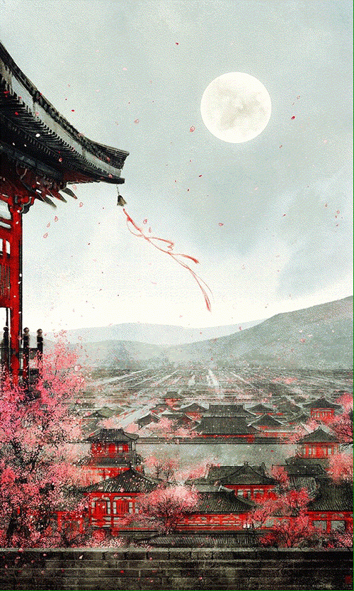 自制动图古风壁纸四时