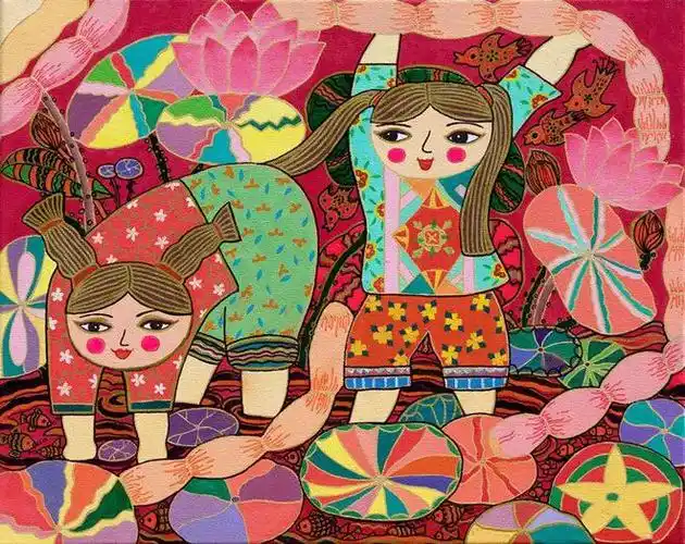 祝贺三幅简阳农民画进入国家级年展复评