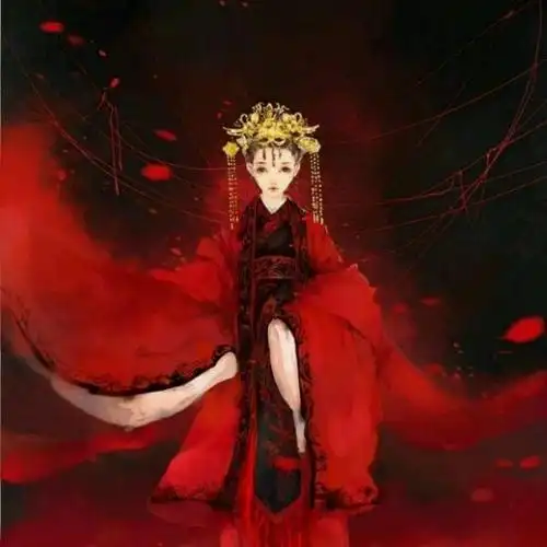 古风嫁衣漫画图片嫁衣情侣头像2