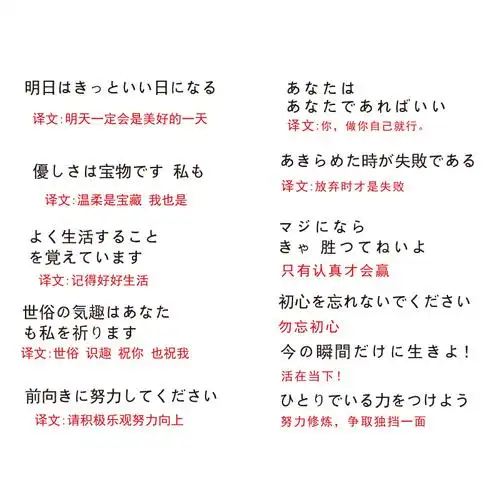 日语贴纸短句墙贴可爱暖心语录文字日系小清新大学生宿舍装饰壁纸