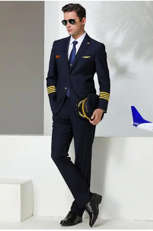 保安门岗形象服装礼宾服春秋装工作服国航机长制服男飞行员空乘西服