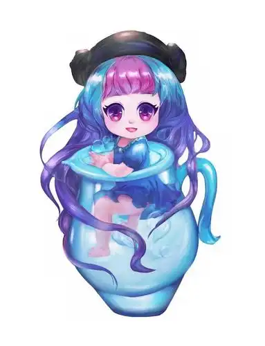 卡通插图风格十二星座之水瓶座png免抠图片