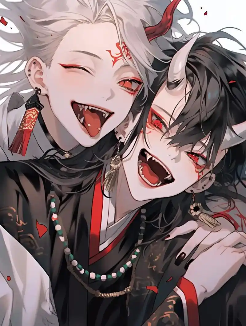 鬼怪篇两只小鬼#ai绘画 #二次元 #插画 #漫画 #同人 - 抖音