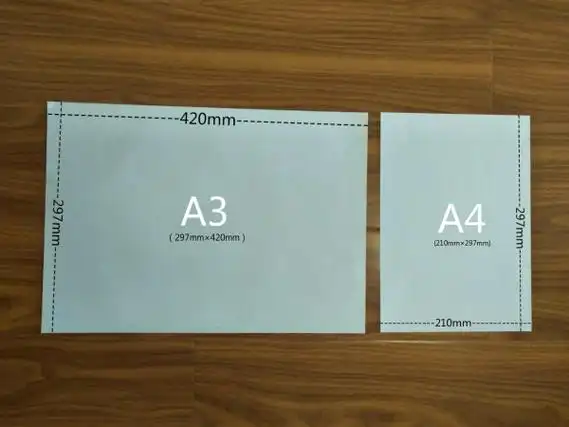 a3纸与a4纸尺寸对比