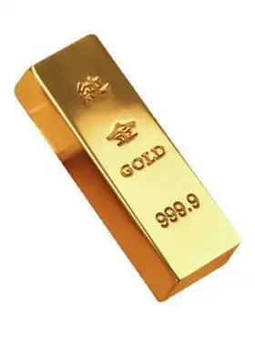 黄铜仿金条金砖金条仿真金元宝实心1000克假金条摆件招财纯铜道具