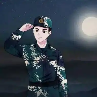 军装军人卡通头像图片大全帅气微信军人霸气十足高清头像
