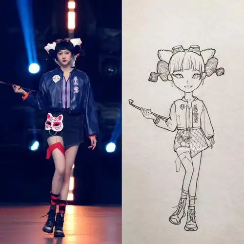 我cos你#宝青坊主  #手绘  #cosplay  #关晓彤  #动漫人物手绘  #画画