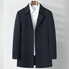 romon罗蒙风衣男中长款春商务休闲上衣春秋装外套上衣