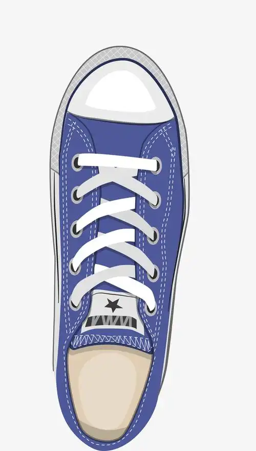 蓝色卡通矢量鞋子图