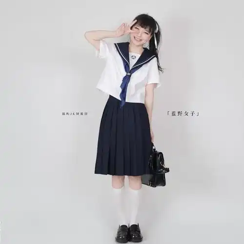 猫屿蓝野女高jk制服裙正版日系学院风原创正统水手服春季夏服现货