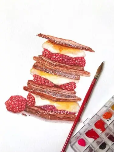 彩铅水彩小清新