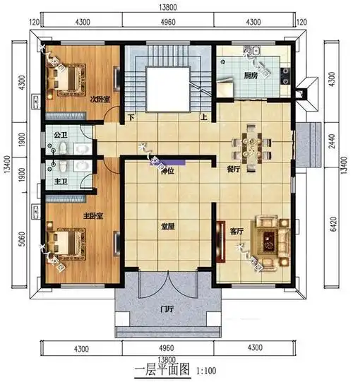 8米,两栋外观和布局都100分的三层别墅