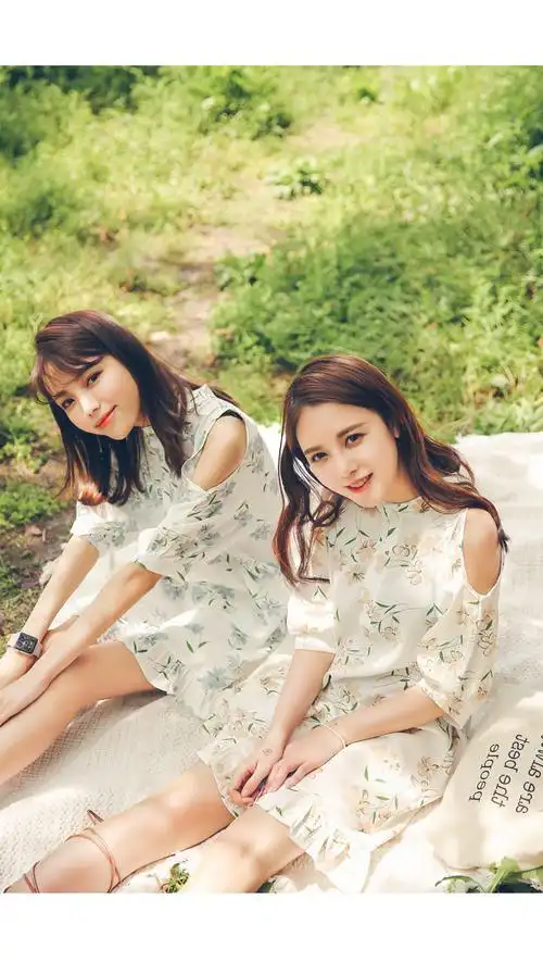 姐妹泰国度假裙闺蜜装碎花裙学院风宽松显瘦甜美小清新连衣裙l5