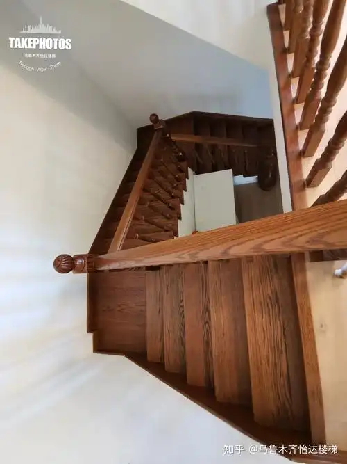 包实木楼梯,红橡木
