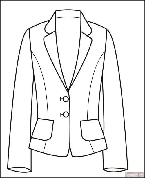cd画的西装平面款式图原创每日更新