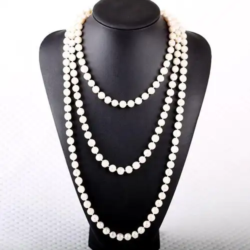 欧美大牌首饰品名媛大气多层10mm珍珠项链 1.2米 1.6米 2米