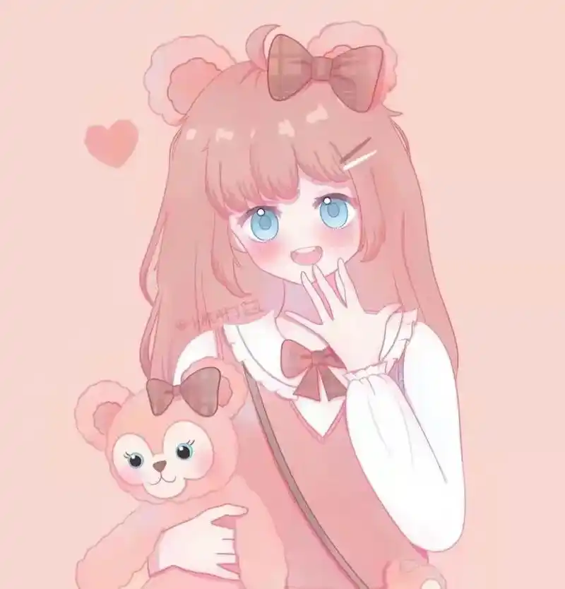 可爱头像女卡通呆萌可爱头像这个特效太可爱了